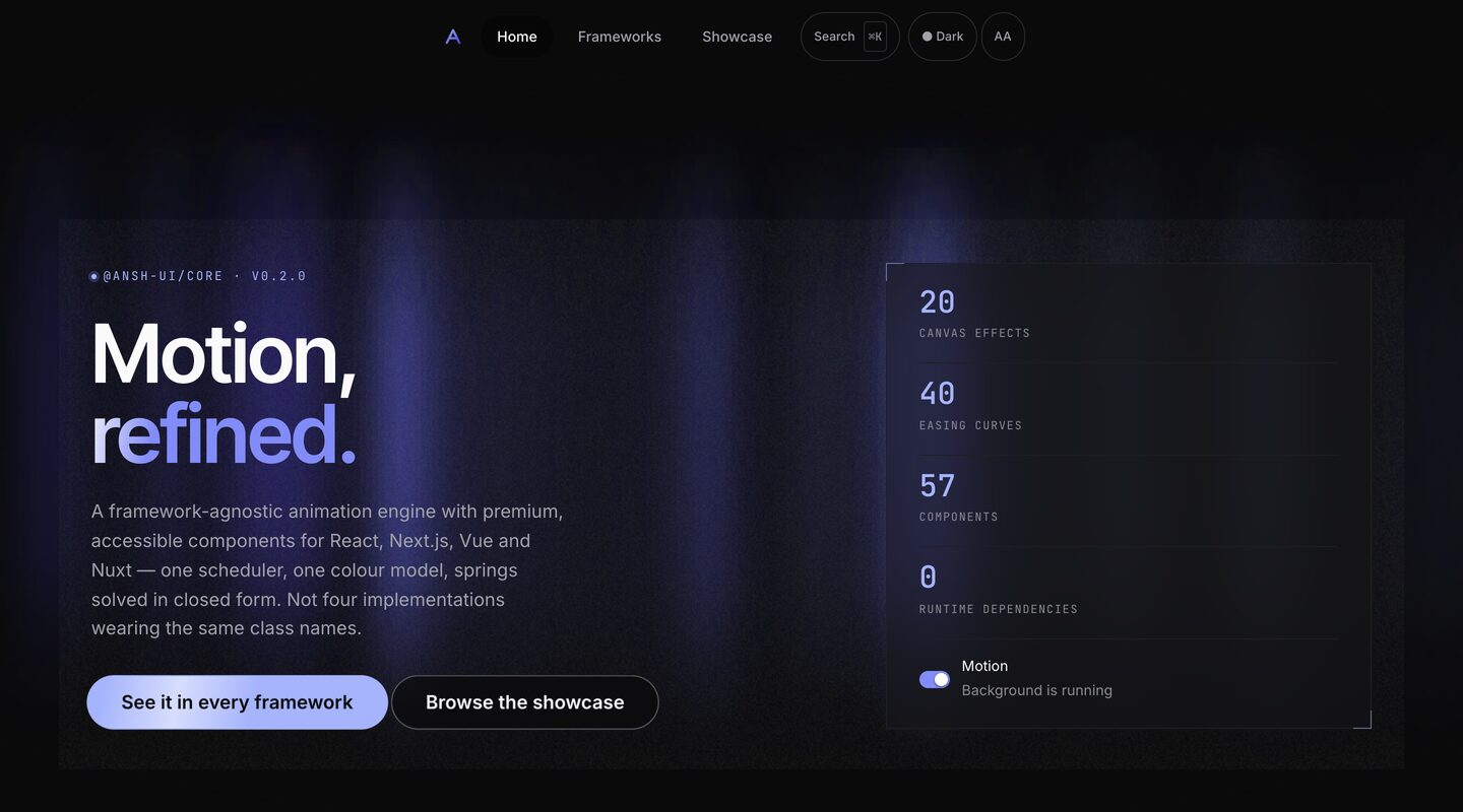 Ansh — product interface